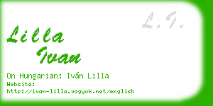 lilla ivan business card